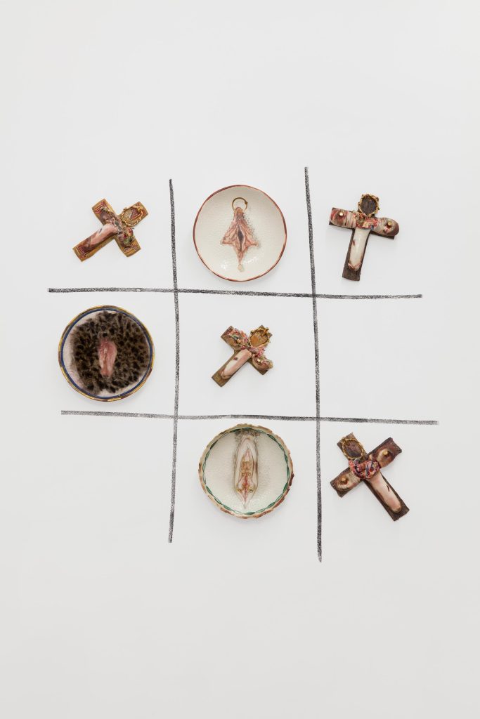 Skuja Braden, <i> XOXO </i> , 2023 </br>porcelain</br> 100 x 100 cm / 39.4 x 39.4 in