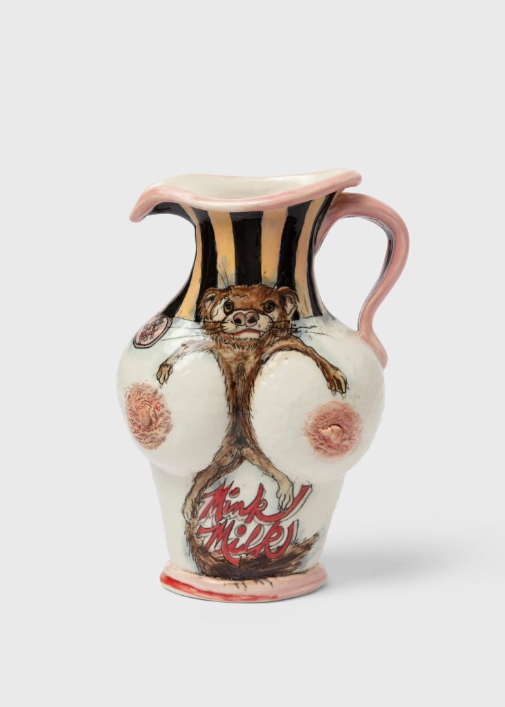 Skuja Braden, <i> Mink Milk Jug </i> , 2023 </br>porcelain</br> 22 x 16 x 10 cm / 8.7 x 6.3 x 4 in