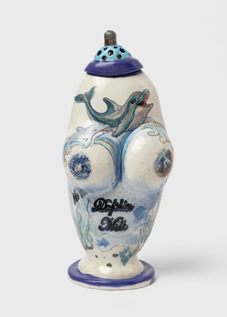<i> Dolphin Milk Jug </i>, 2023 </br>porcelain</br> 35 x 16 x 12 cm / 13.8 x 6.3 x 4.7 in