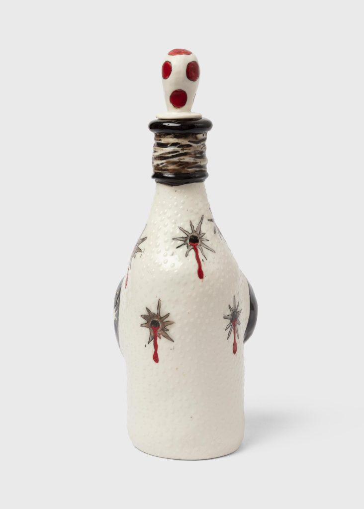 Skuja Braden, <i> Black Tar Milk Jug </i> , 2021 </br>porcelain</br>37 x 14 x 14 cm / 14.6 x 5.5 x 5.5 in
