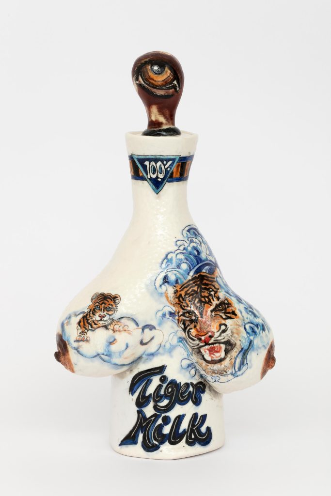 Skuja Braden, <i>Tiger Milk</i>, 2023 </br> porcelain </br>38,5 x 21 x 14 cm / 15.2 x 8.2 x 5.5 in