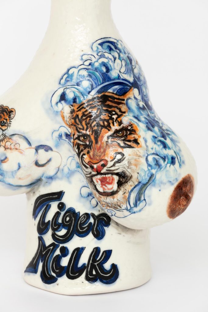 Skuja Braden, <i>Tiger Milk</i>, 2023 </br> porcelain </br>(detail)