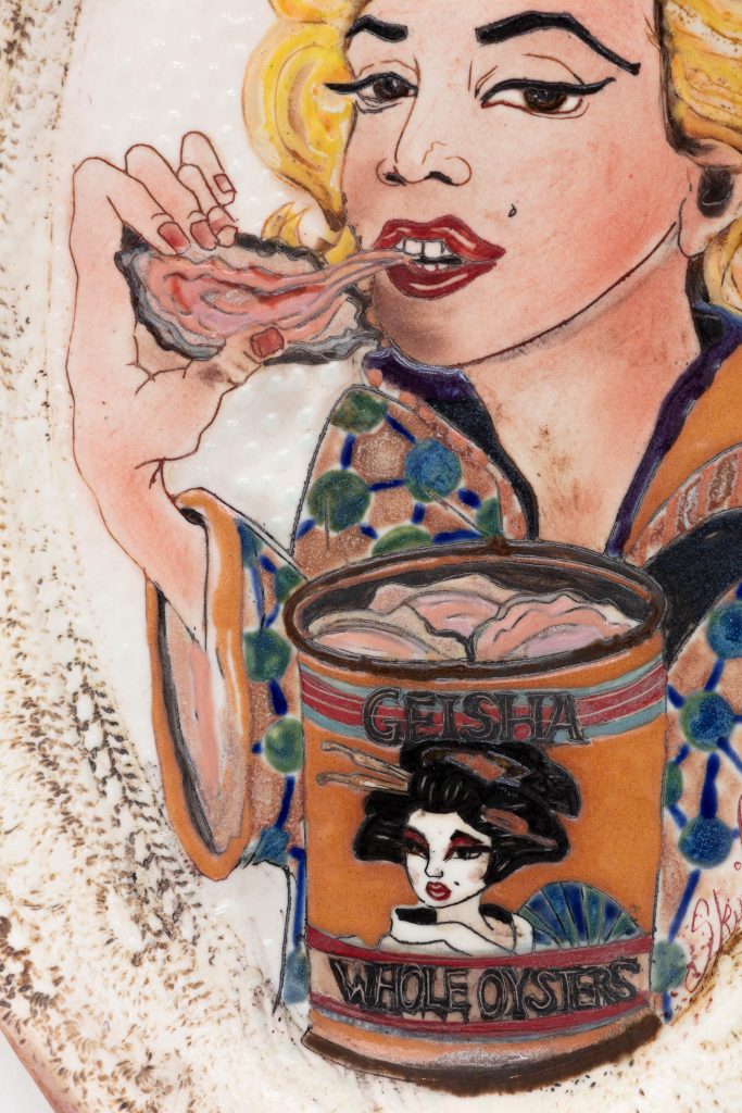 Skuja Braden, <i> Oyster Eater</i>, 2021 </br> porcelain </br> (detail)