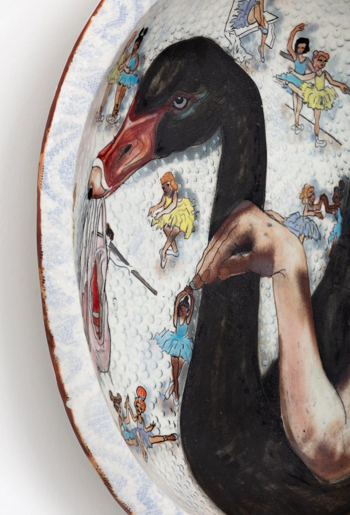 Skuja Braden, <i> Swanning Around</i>, 2022</br>porcelain </br> (detail)