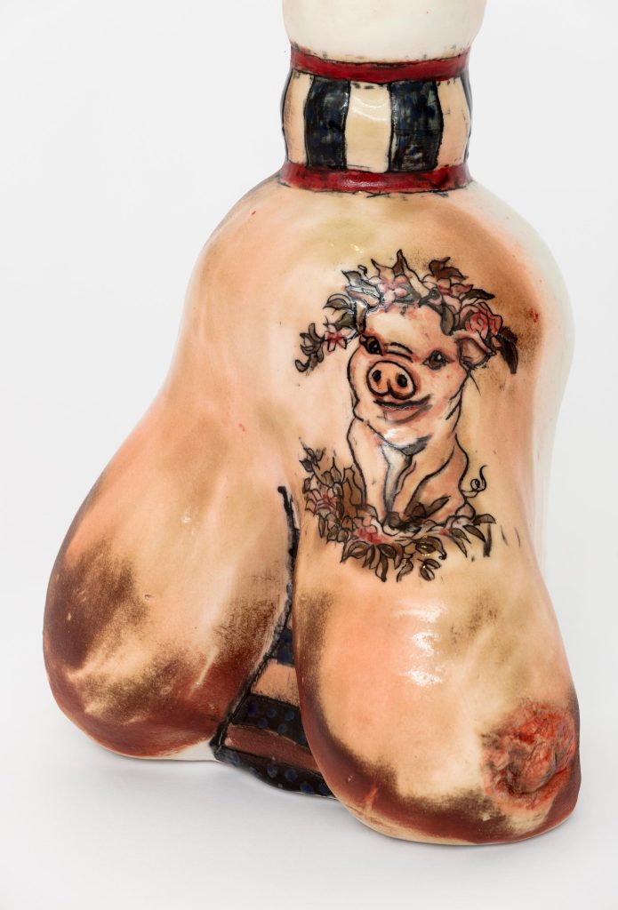 Skuja Braden, <i>Piglet Milk</i>, 2022 </br> porcelain </br> (detail)
