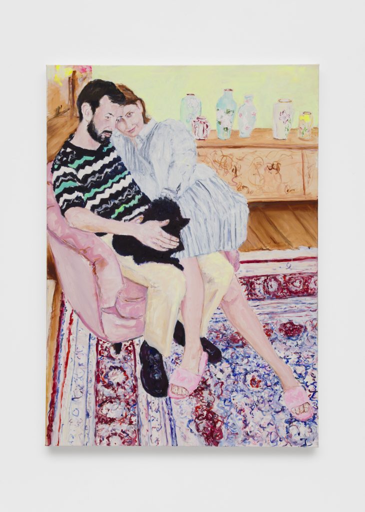 Billy Sullivan, <i> Nicolas and Sarah </i>, 2023 </br> oil on linen </br> 106,7 x 76,2 cm / 42 x 30 in