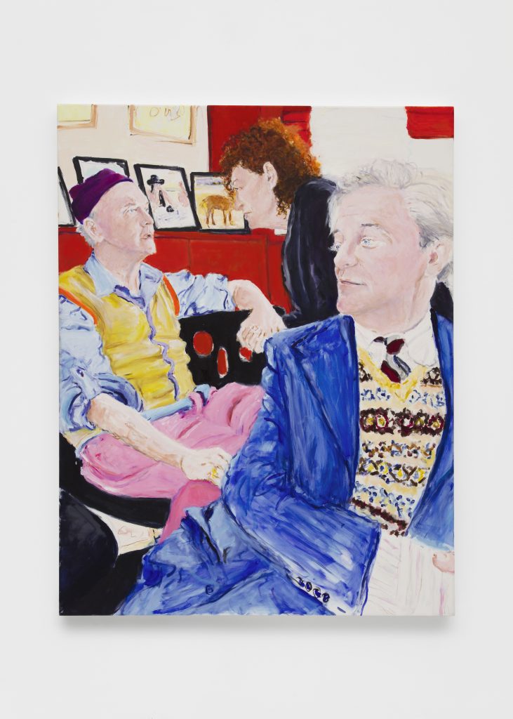 Billy Sullivan, <i> Ricky, Nan, and Peter </i>, 2023 </br> oil on linen </br> 106,7 x 76,2 cm / 42 x 30 in