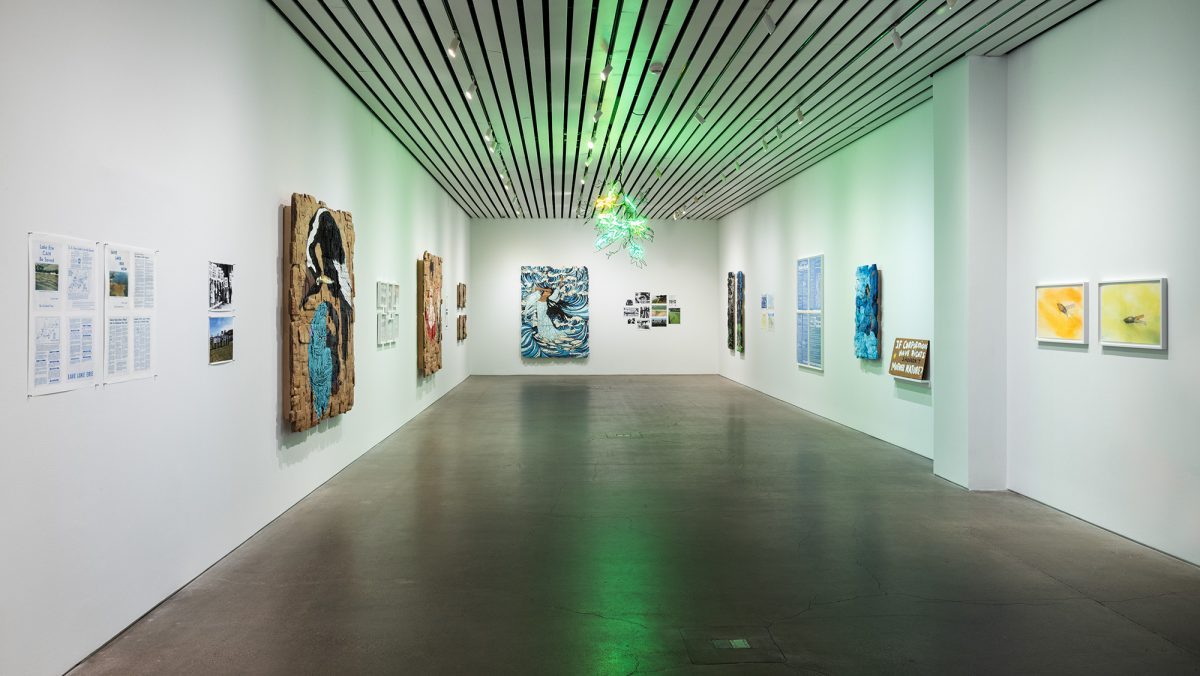<i>Andrea Bowers. Exist, Flourish, Evolve</i>, 2023 </br> installation view, Museum of Contemporary Art, Cleveland