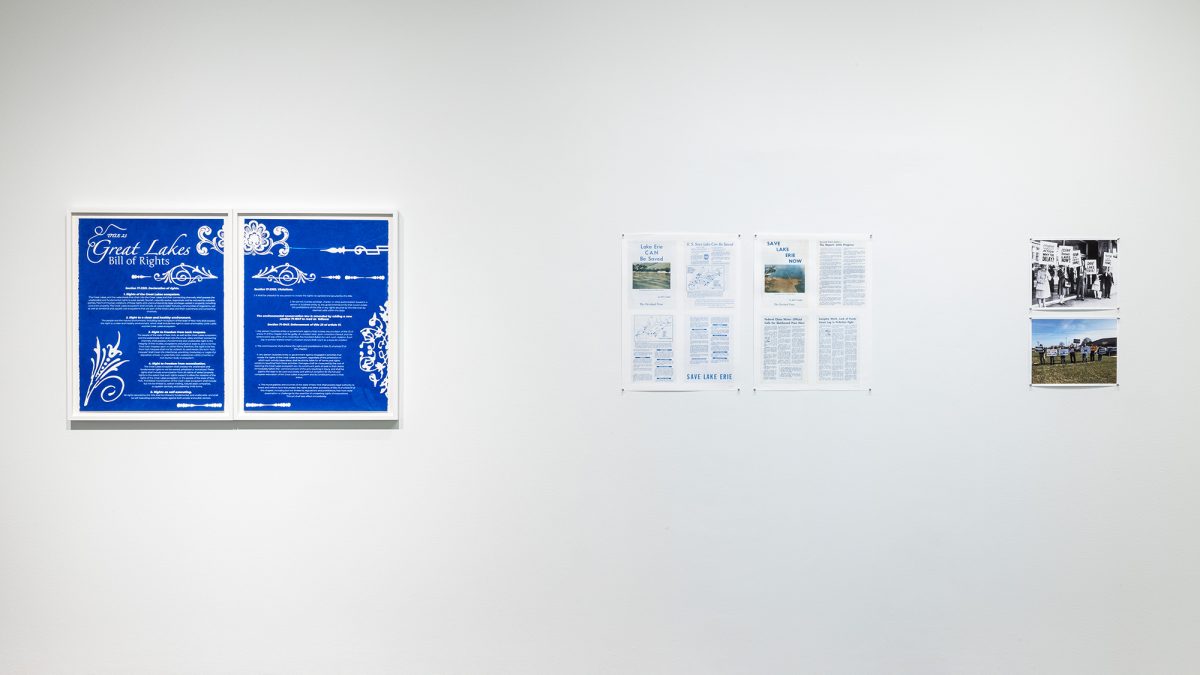 <i>Andrea Bowers. Exist, Flourish, Evolve</i>, 2023 </br> installation view, Museum of Contemporary Art, Cleveland