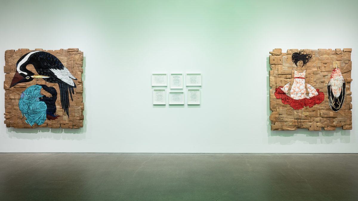 <i>Andrea Bowers. Exist, Flourish, Evolve</i>, 2023 </br> installation view, Museum of Contemporary Art, Cleveland