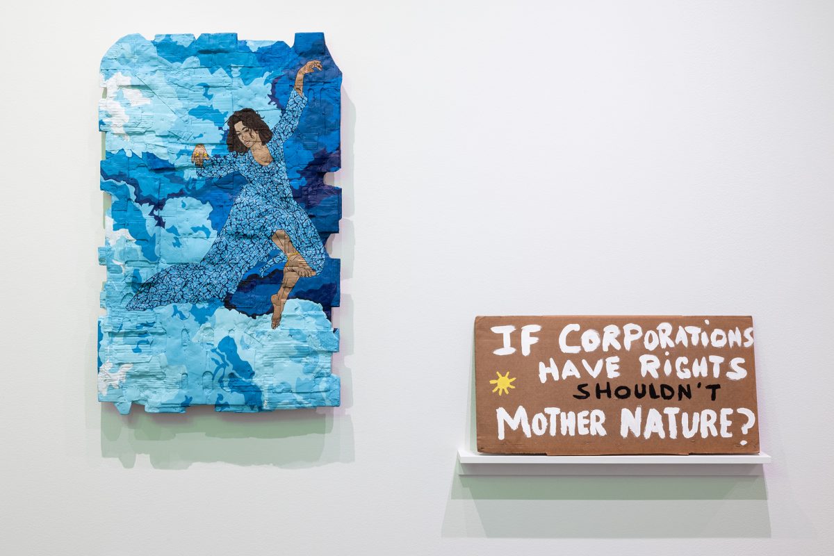 <i>Andrea Bowers. Exist, Flourish, Evolve</i>, 2023 </br> installation view, Museum of Contemporary Art, Cleveland
