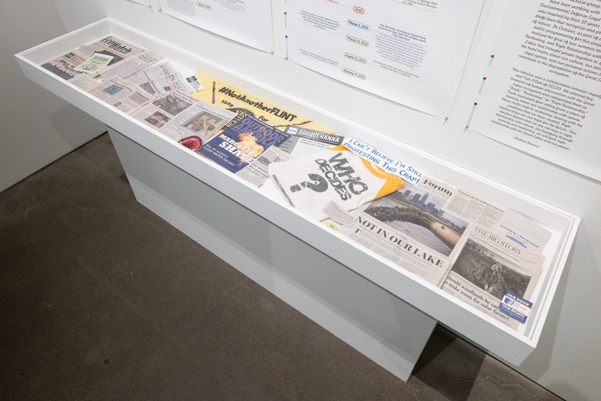 <i>Andrea Bowers. Exist, Flourish, Evolve</i>, 2023 </br> installation view, Museum of Contemporary Art, Cleveland