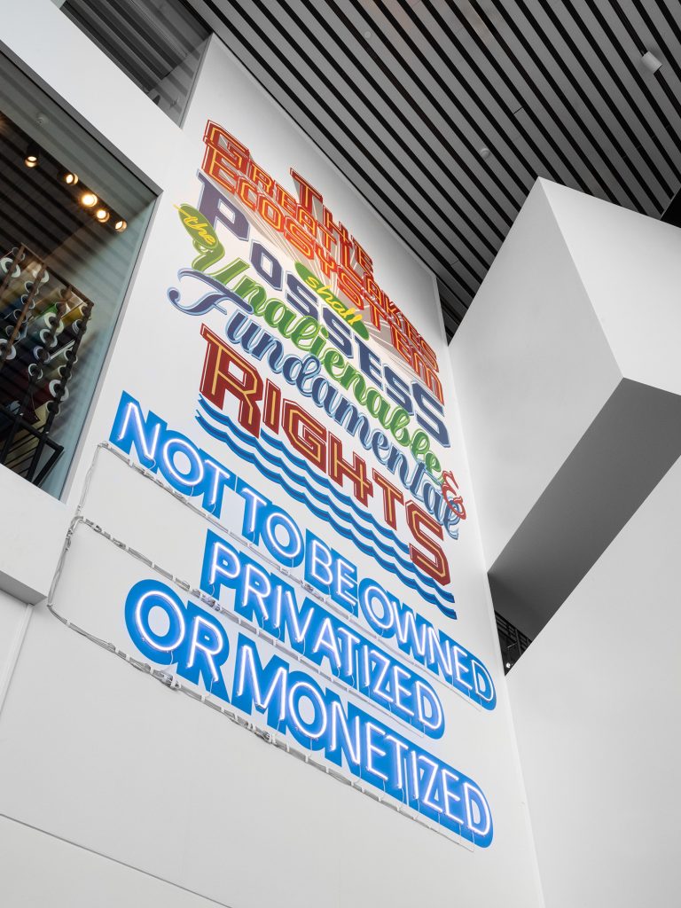 <i>Andrea Bowers. Exist, Flourish, Evolve</i>, 2023 </br> installation view, Museum of Contemporary Art, Cleveland