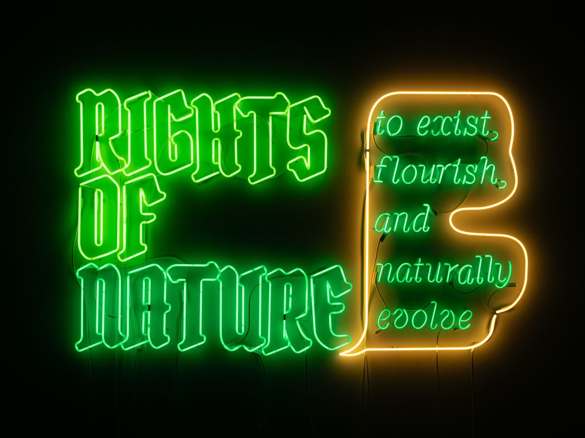 <i>Andrea Bowers. Exist, Flourish, Evolve</i>, 2023 </br> installation view, Museum of Contemporary Art, Cleveland