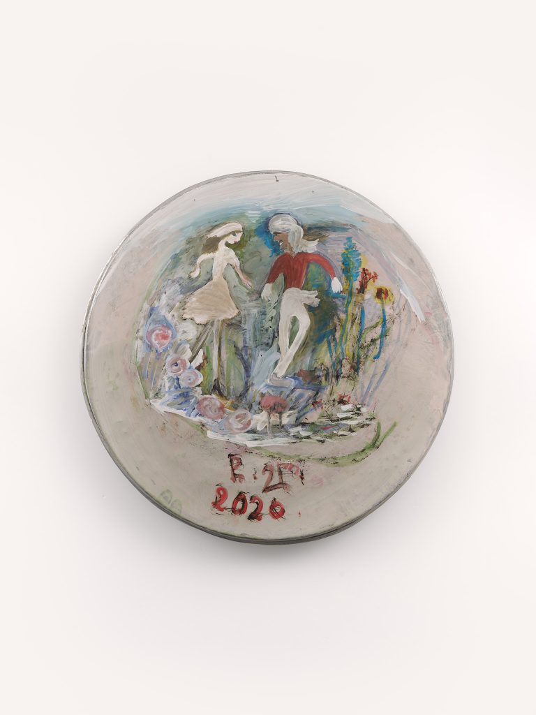 <i>Untitled</i>, undated</br>mixed media on plastic</br>51 x 51 x 5 cm / 20.1 x 20.1 x 2 in