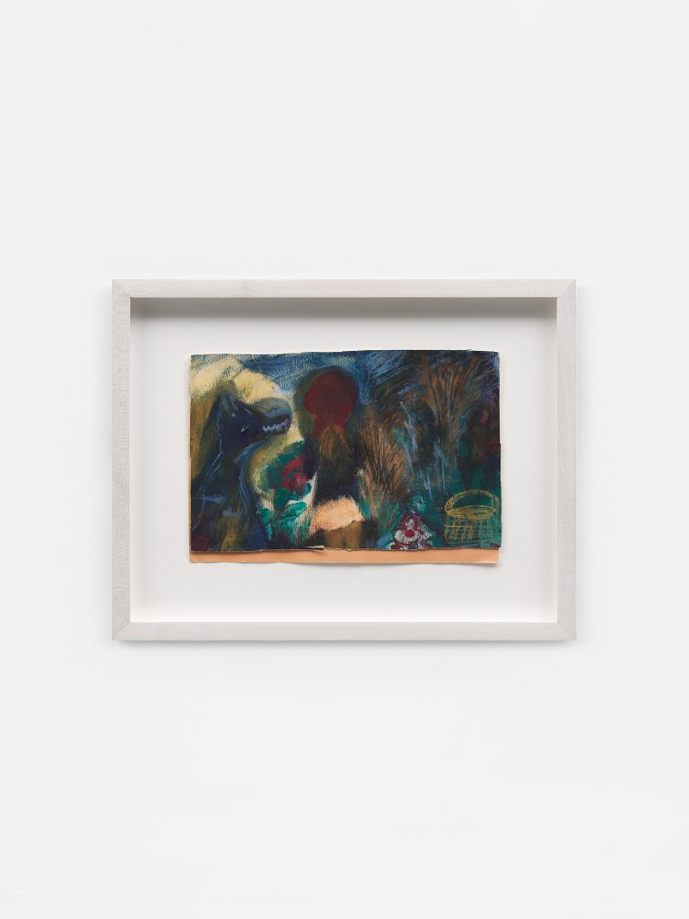 <i>გვრიტი (Dove)</i>, undated</br>gouache and pastel on paper</br>24,1 x 31,1 cm / 9.5 x 12.3 in (framed)