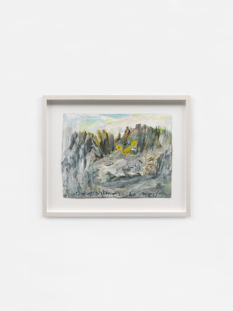 <i>მთვარის მოტაცება (Stealing of the moon)</i>, undated</br>mixed media on cardboard</br>32,4 x 40 cm / 12.8 x 15.8 in (framed)