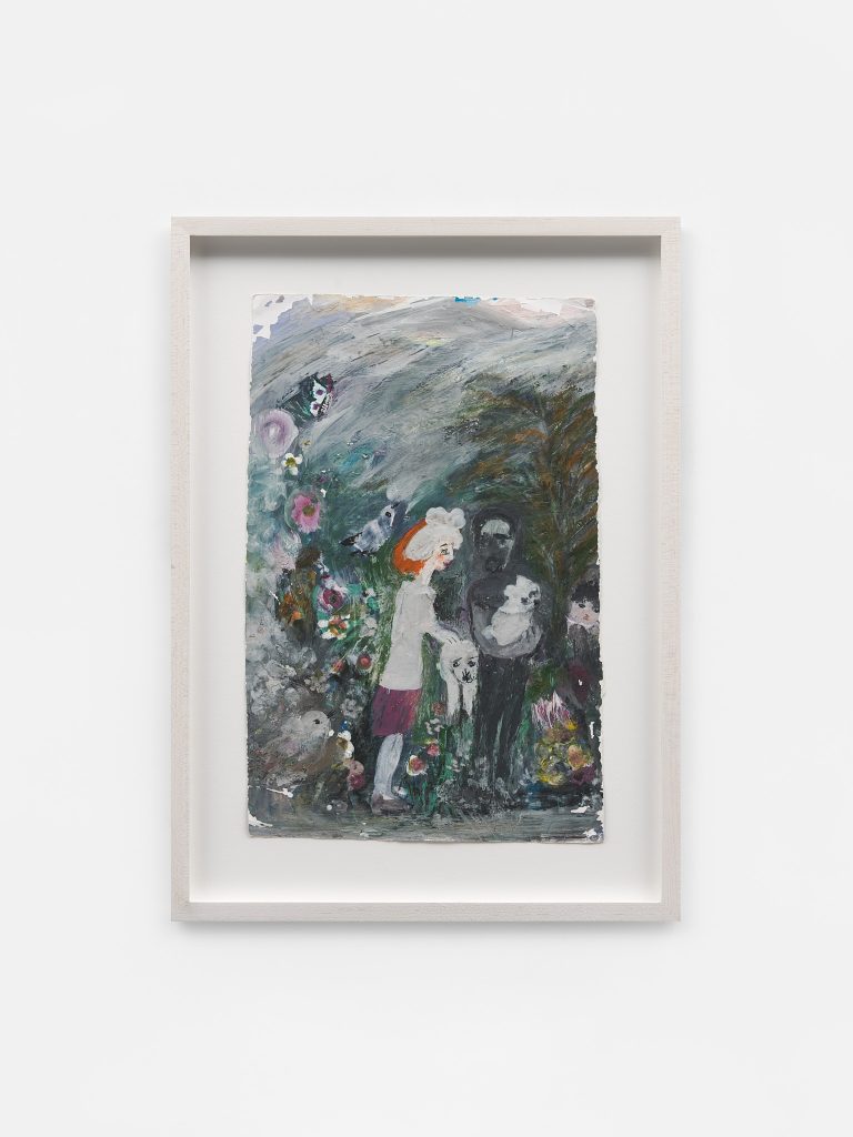 <i>გასეირნება (A walk)</i>, undated</br>gouache on cardboard</br>45,7 x 33 cm / 18 x 13 in (framed)