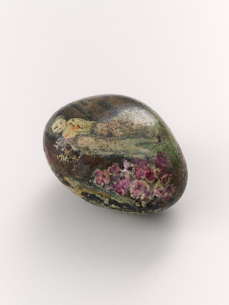 <i>Untitled</i>, undated</br>mixed media on stone</br>14 x 10,2 x 7,6 cm / 5.5 x 4 x 3 in