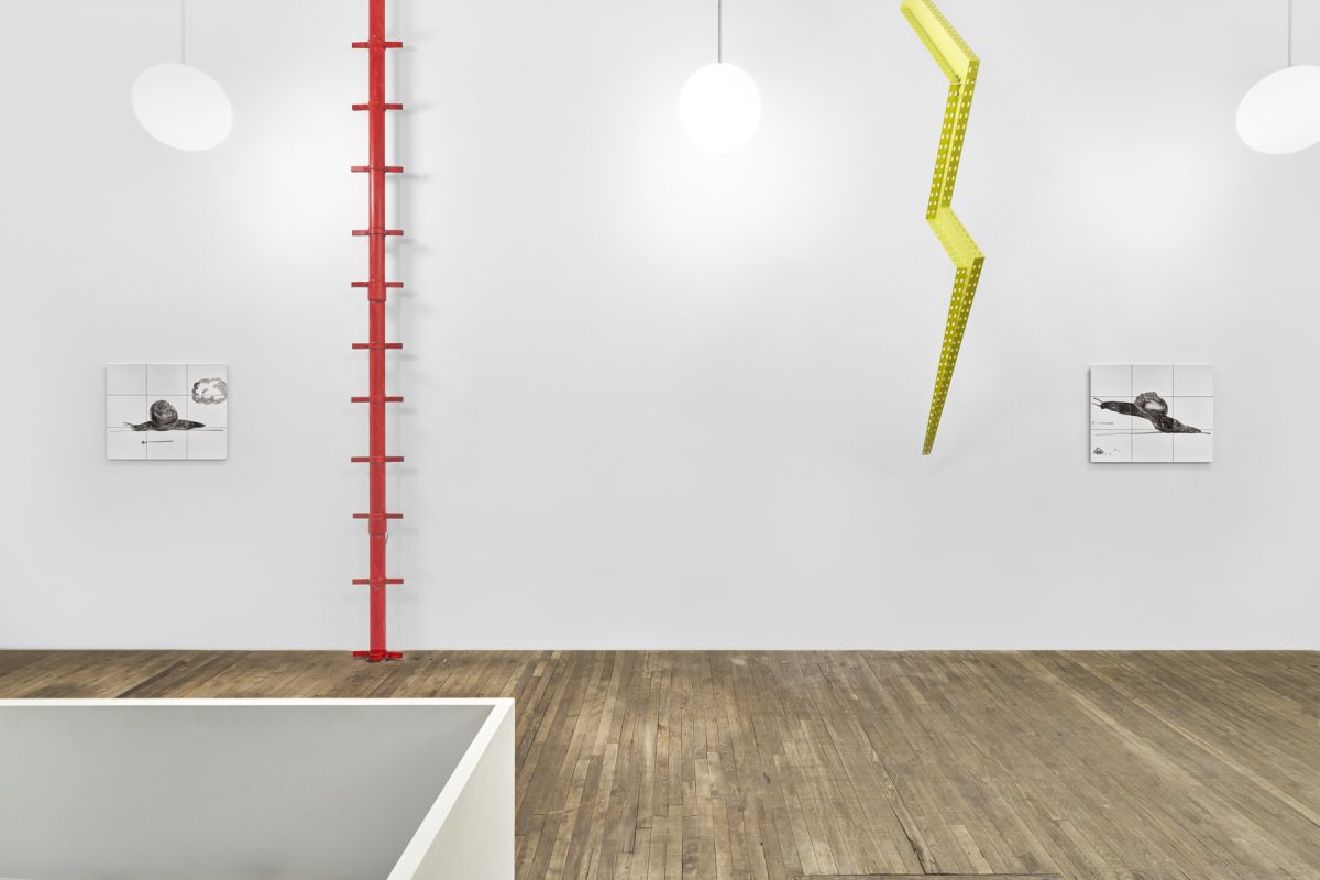 Judith Hopf, <i>loop stop</i>, 2024</br> installation view, kaufmann repetto, new york