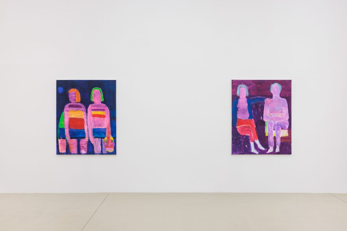 Katherine Bradford, <i>American Odyssey</i>, 2024</br> installation view, halle fur kunst, graz