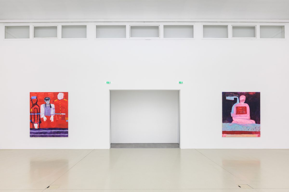 Katherine Bradford, <i>American Odyssey</i>, 2024</br> installation view, halle fur kunst, graz