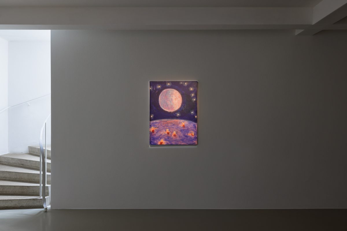 Katherine Bradford, <i>American Odyssey</i>, 2024</br> installation view, halle fur kunst, graz