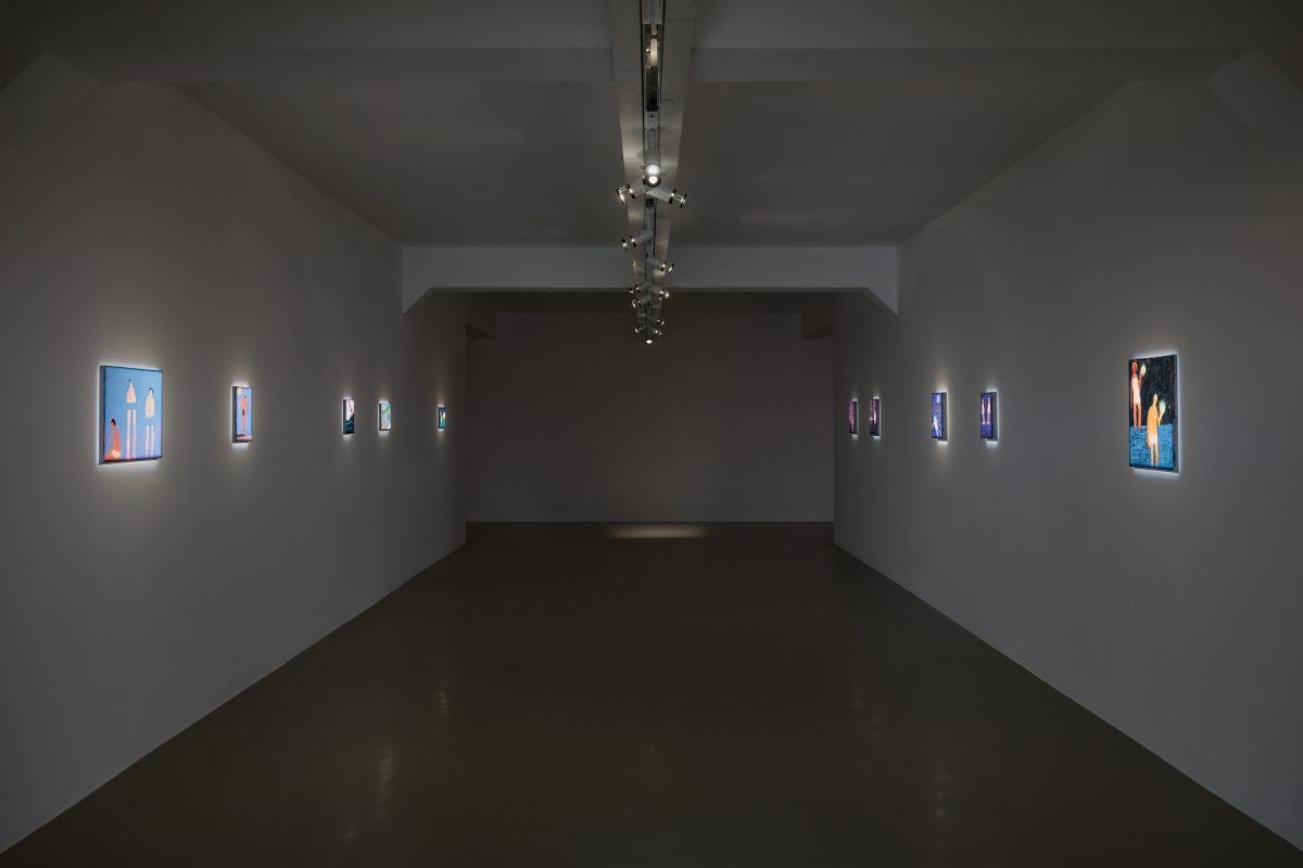 Katherine Bradford, <i>American Odyssey</i>, 2024</br> installation view, halle fur kunst, graz