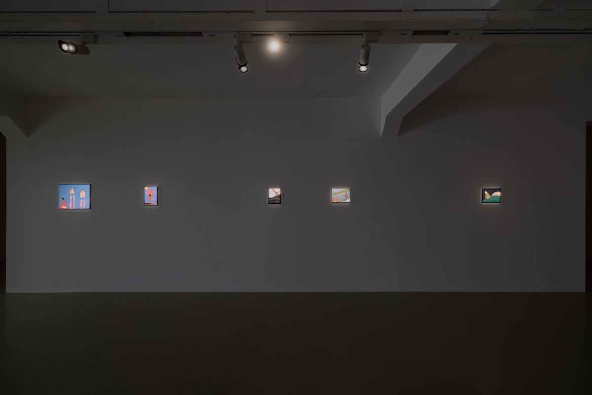 Katherine Bradford, <i>American Odyssey</i>, 2024</br> installation view, halle fur kunst, graz