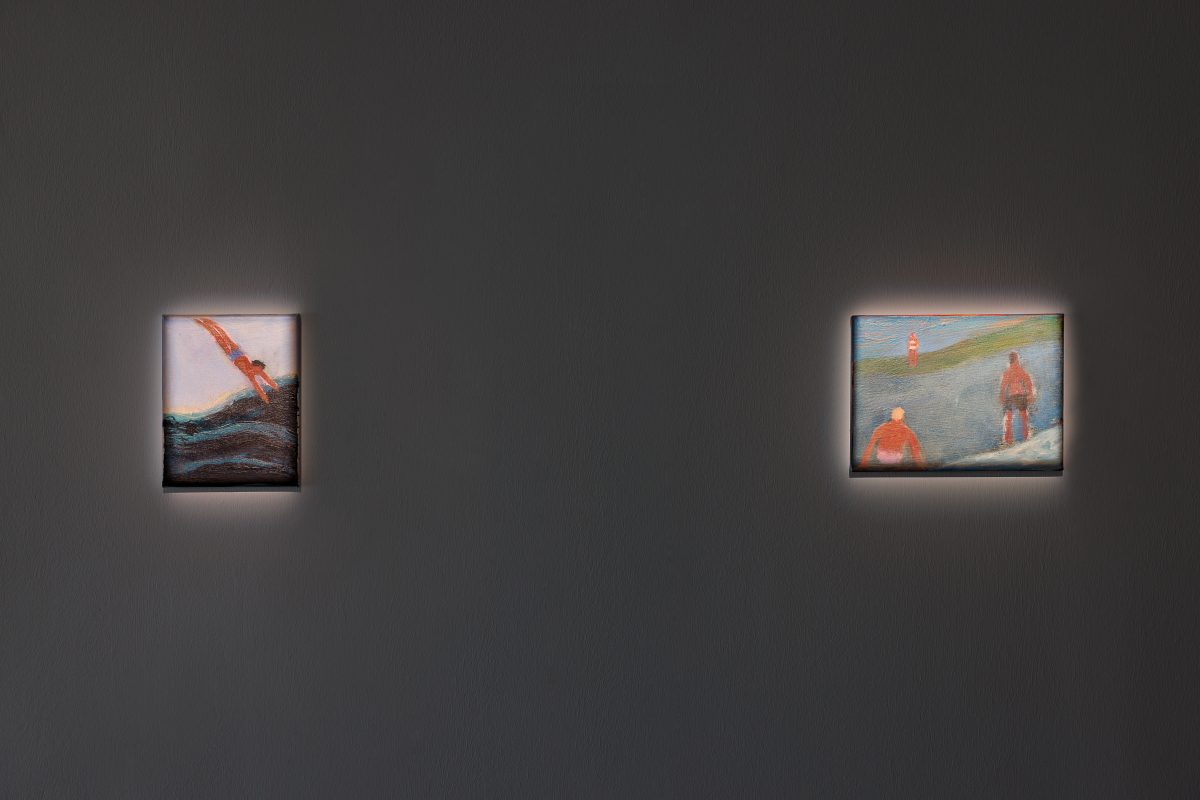 Katherine Bradford, <i>American Odyssey</i>, 2024</br> installation view, halle fur kunst, graz
