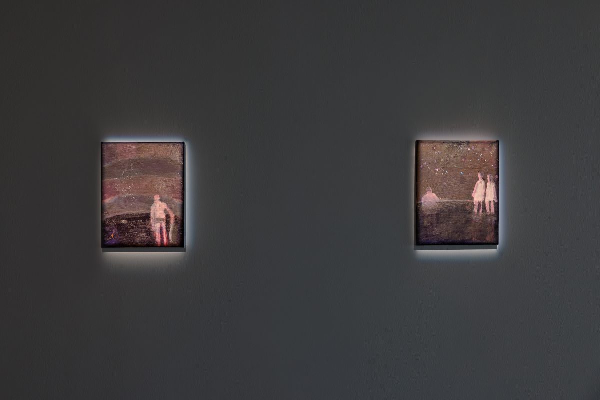 Katherine Bradford, <i>American Odyssey</i>, 2024</br> installation view, halle fur kunst, graz