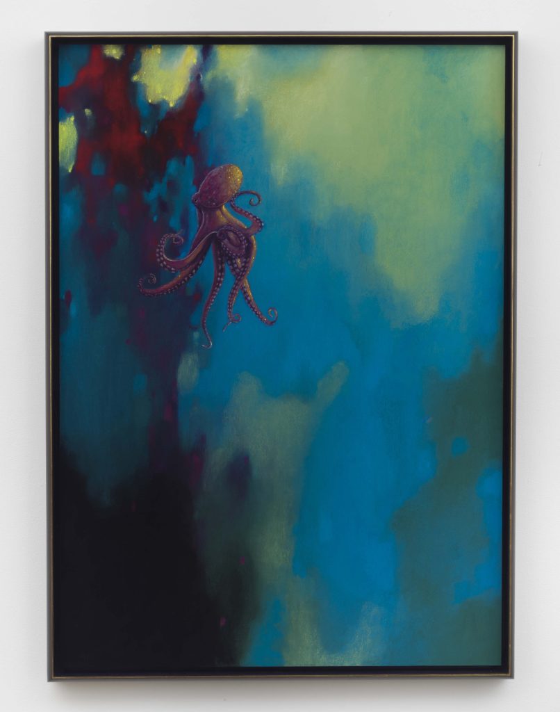 <i>Octopus</I>, 2024</br>
soft pastel on linen</br>
140 x 100 cm / 55.1 x 39.3 in