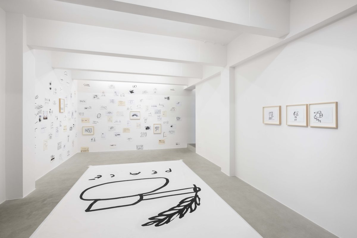 <i>drawing anarchy</I>, 2024</br>
installation view, kaufmann repetto milan