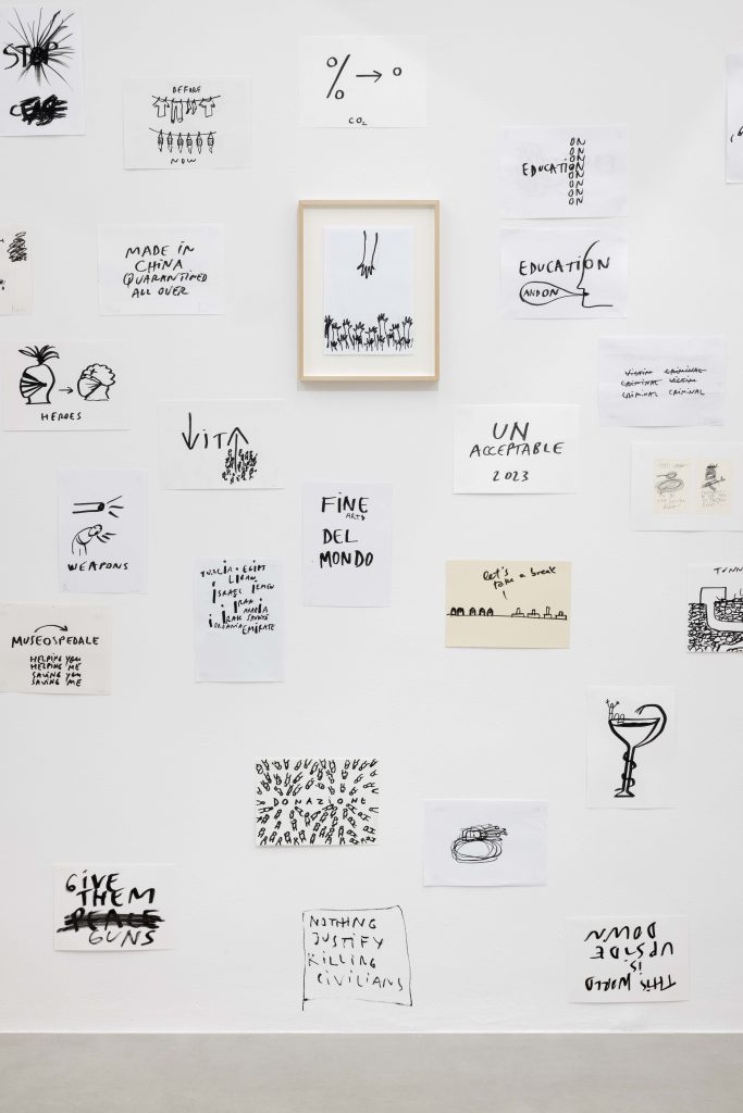 <i>drawing anarchy</I>, 2024</br>
installation view, kaufmann repetto milan