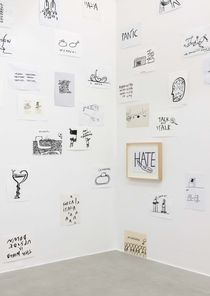 <i>drawing anarchy</I>, 2024</br>
installation view, kaufmann repetto milan