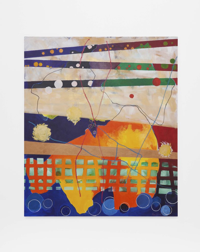 <i> Wander/Wonder: Maps Necessary for a Walk in 4 D, #7 </I>, 2004</br>
acrylic on canvas</br>
178 x 152.5 cm / 70 x 60 in