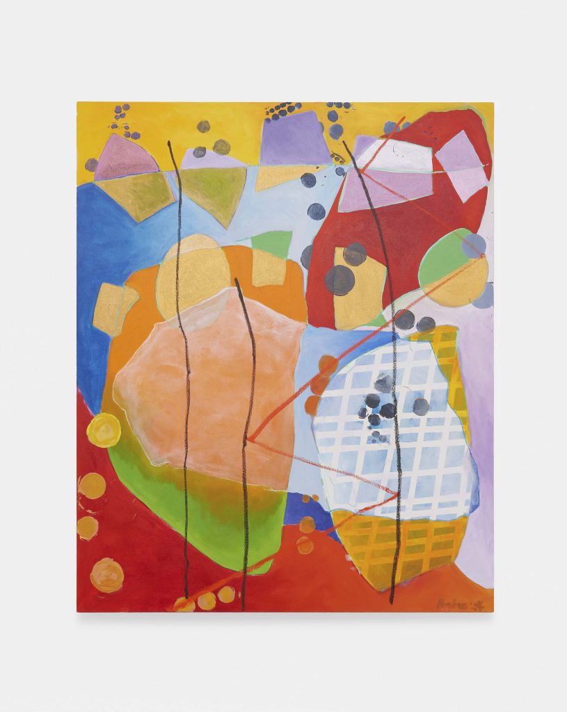 <i> Wander/Wonder: Maps Necessary for a Walk in 4 D, #2</I>, 2004</br>
acrylic on canvas</br>
139,7 x 114,3 cm / 55 x 45 in

