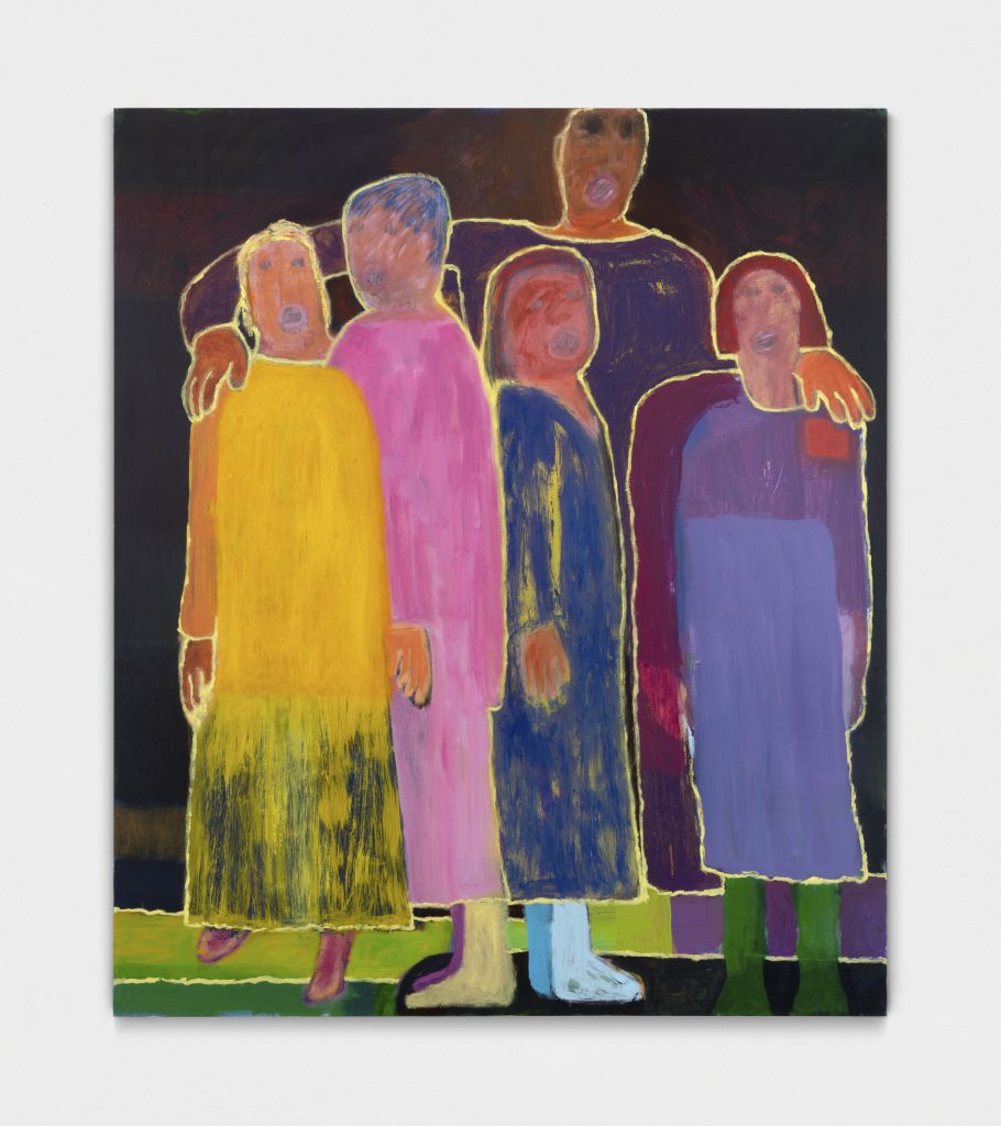 <i>Gold Line Chorus</I>, 2024</br>
acrylic on canvas</br>
203 x 172,5 cm / 80 x 68 in