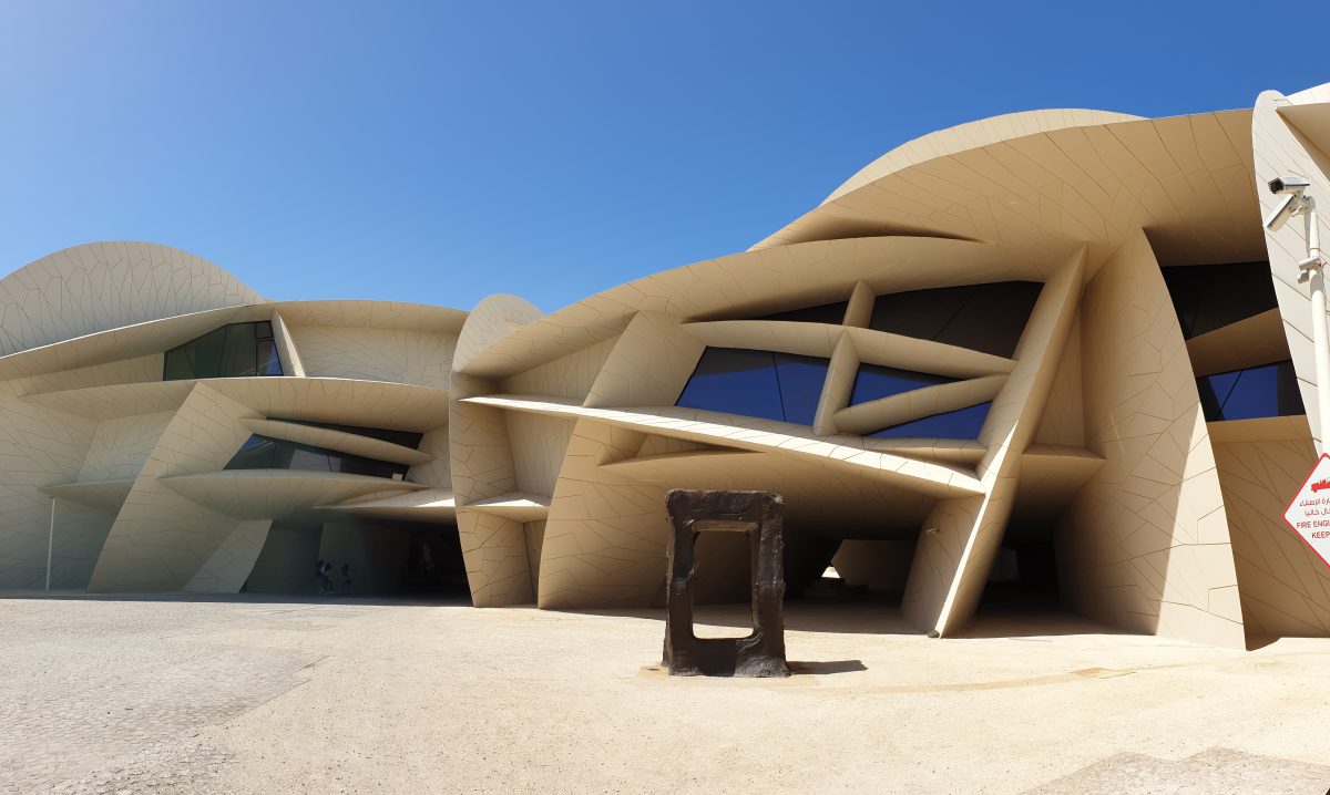 Simone Fattal, <i>The Gate to the Sea, </i> 2019 </br>
installation view, New National Museum of Qatar, Doha</br>