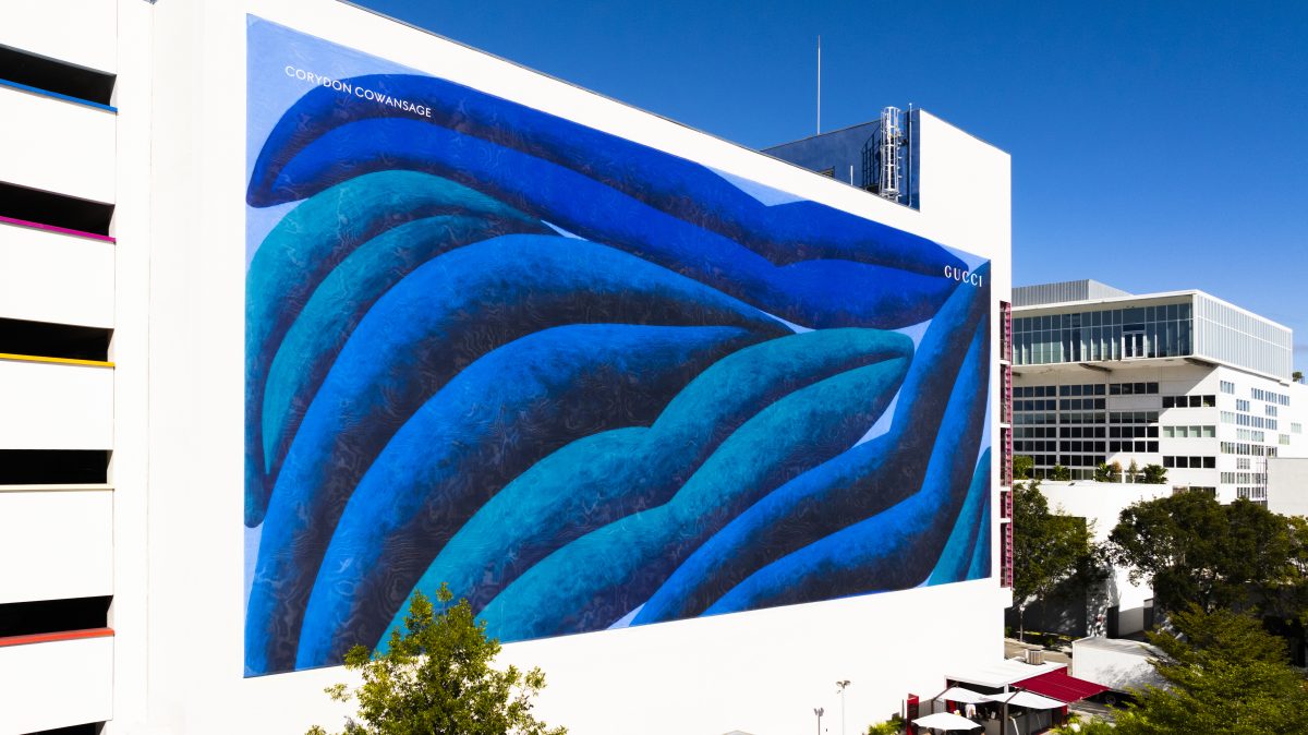 Corydon Cowansage, <i>Gucci winter project</I>, 2024</br>
installation view, Miami Beach</br>