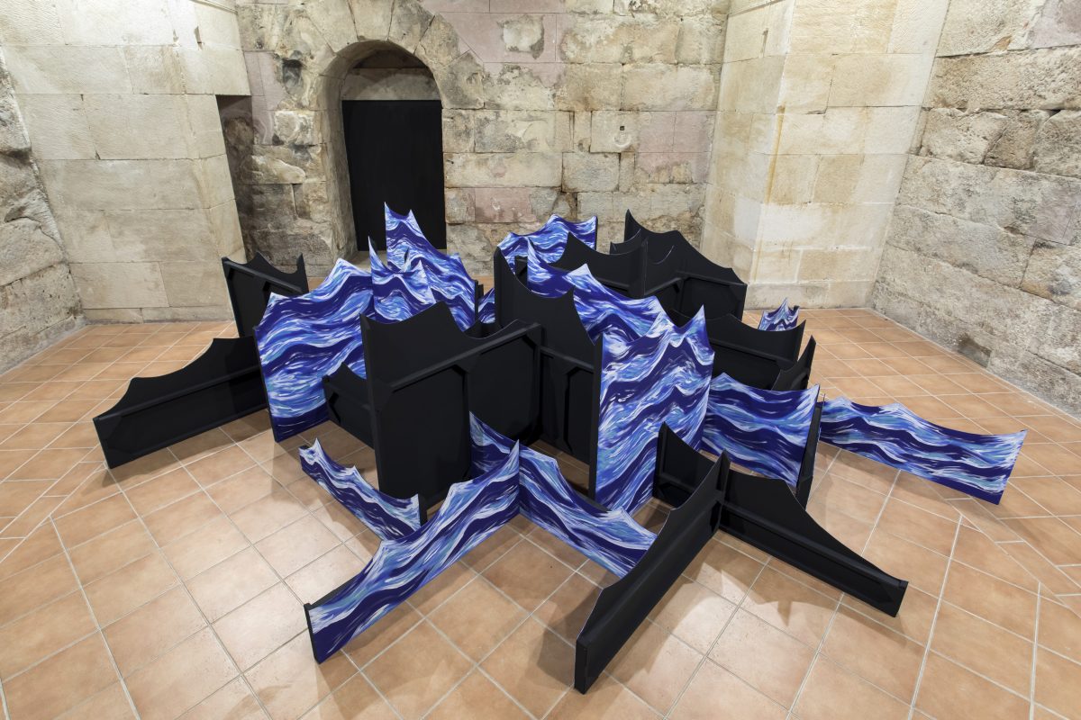 Latifa Echakhch, <i>Waves</I>, 2023</br>
installation view, Galerija Kula, Split</br>>