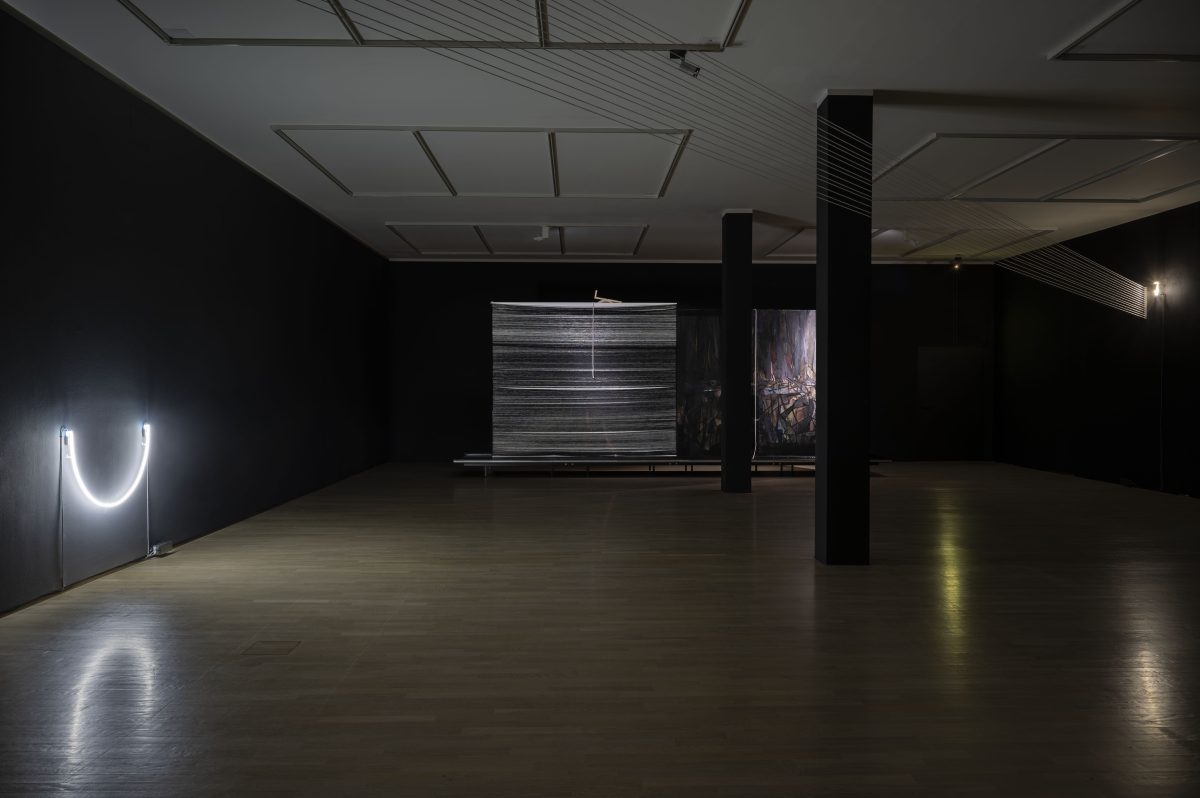 <i>Rosemarie Trockel / Thea Djordjadze</I>, 2024</br>
installation view, lenbachhaus, munich</br>