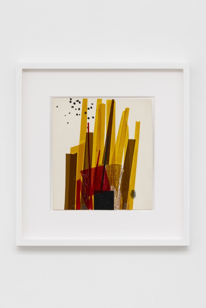 <i>Senza Titolo</i>, 1957 </br>
collage </br>
44,5 x 42 x 4 cm / 17.5 x 16.5 x 1.5 in>