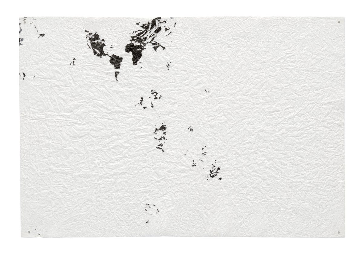 <i>Unmapping the World</i>, 2011</br>Ink on tracing paper</br>
83.8 × 116.8 cm / 33 × 46 in>