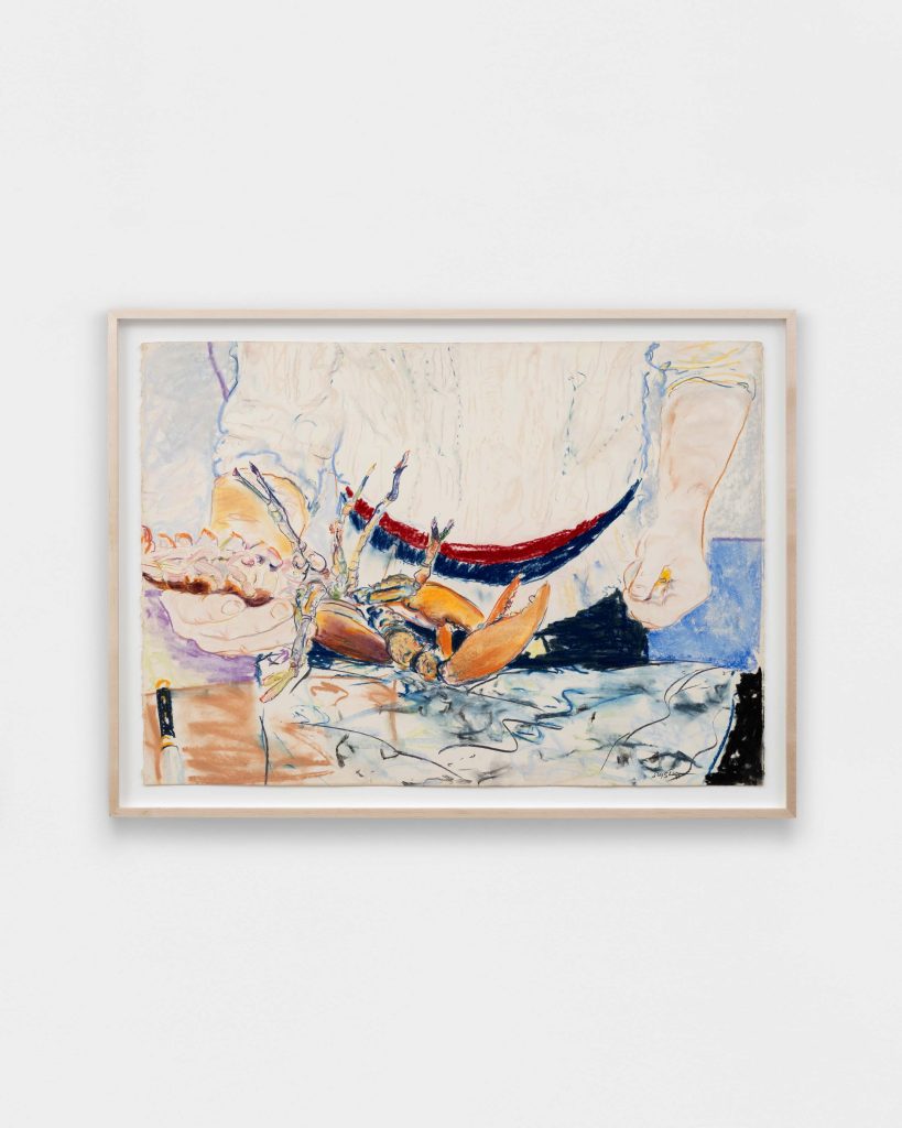 <i>Live Lobster #2</i> 1984</br>
pastel on paper
118,1 x 87,3 cm / 46.5 x 34.4 in 