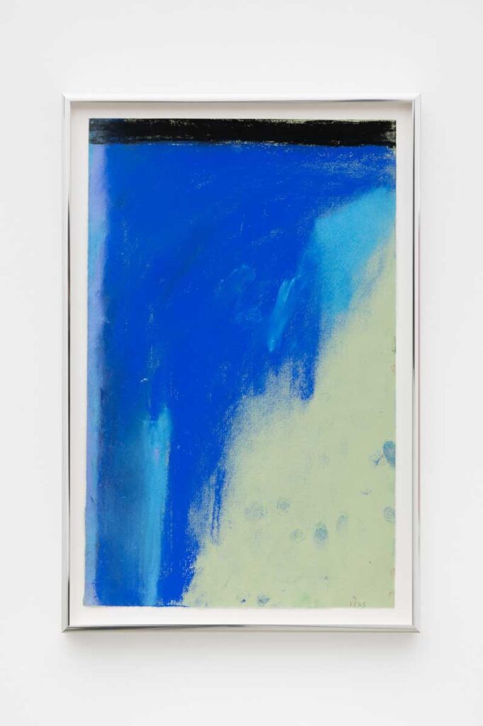 <i>Untitled</i>, 2025</br>
soft pastel on Bugra</br>
47,5 x 31,5 x 3,5 cm / 18.7 x 12.5 x 1.3 in>
