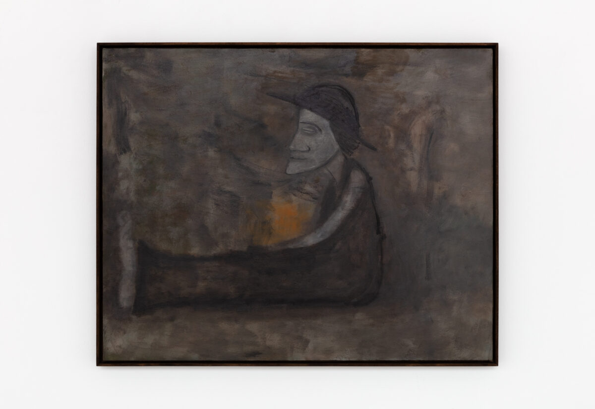 <i>Barfuss</i>, 2024 </br>
oil on wooden panel, artist frame</br>
50 x 60 cm / 19.8 x 23.5 in