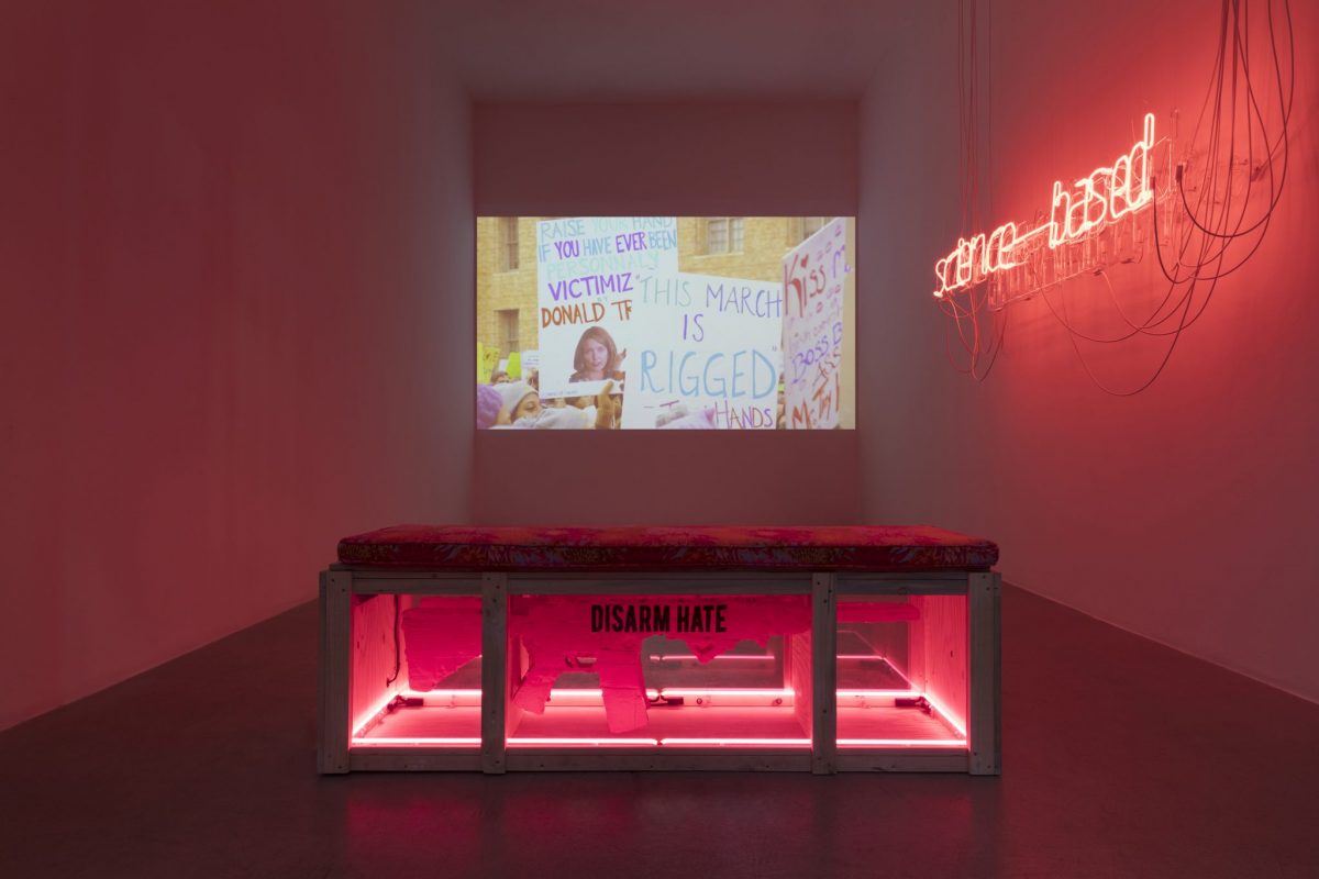 <i>disrupting and resisting</i>, 2018</br>installation view, kaufmann repetto, milan