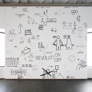 <i>intenzione manifesta, drawing in all its forms</I>, 2014
</br>
installation view, castello di rivoli museo d’arte contemporanea, rivoli
