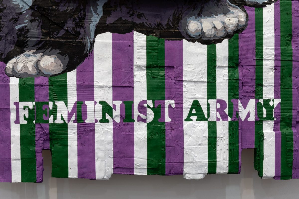 <i>feminist army</i>, 2019 </br>
(detail)>